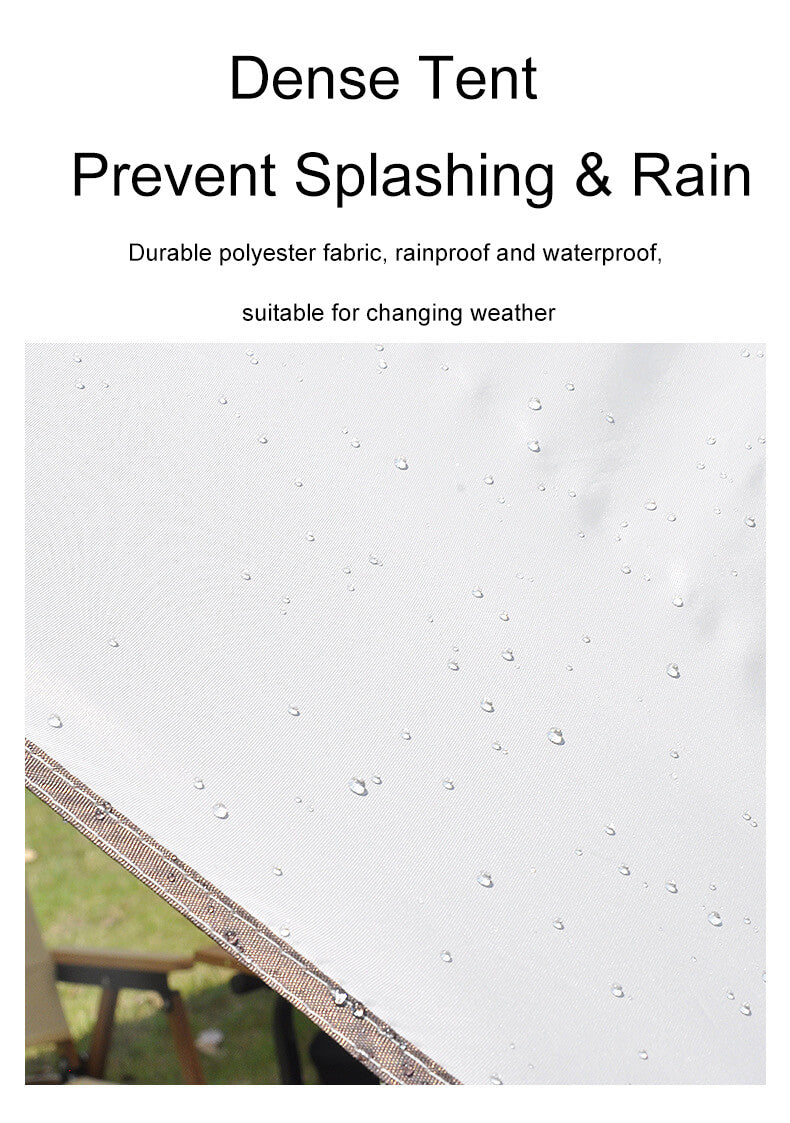 LINEVI Canvas Sun Shelters Camping Tent in Summer