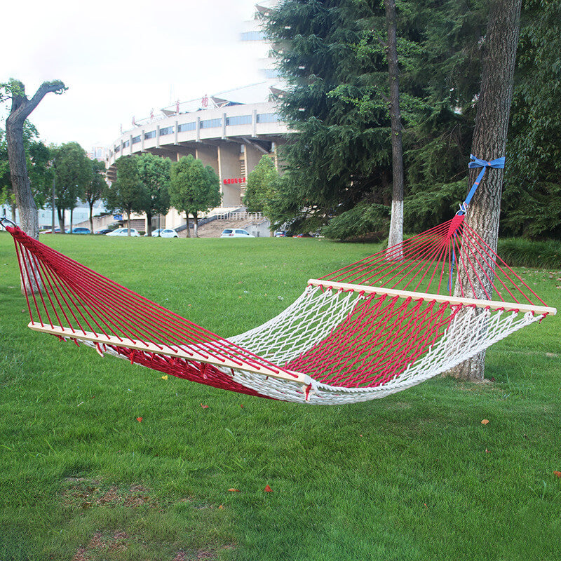 LINEVI Cotton Netting Hammock, Mesh Breathable Swing, Maximum Load-bearing 150KG 330LB