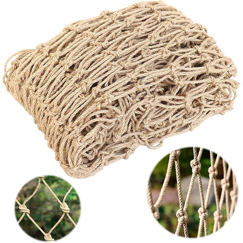 LINEVI Hemp Net Garden Plant Support Net Protection Net