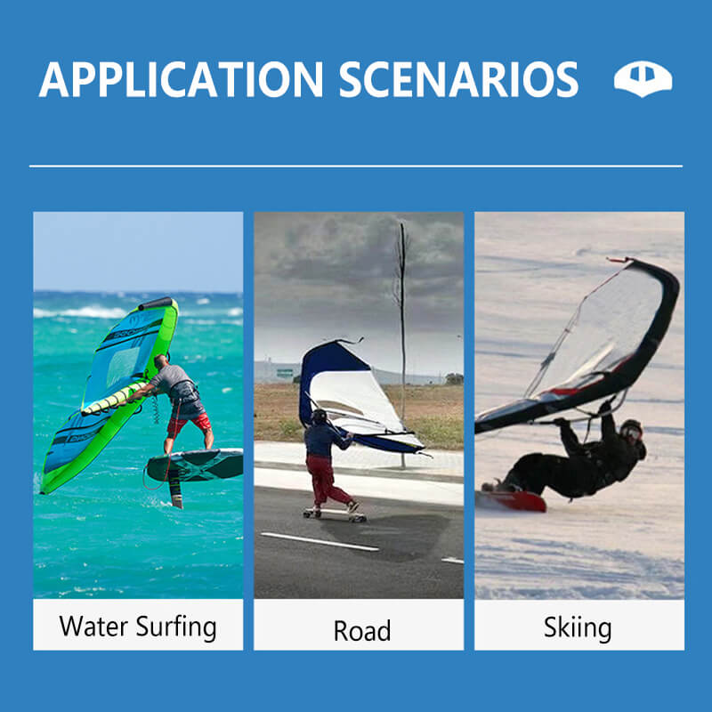 LINEVI Sails for Ski Sailing, Inflatable Kite Wing