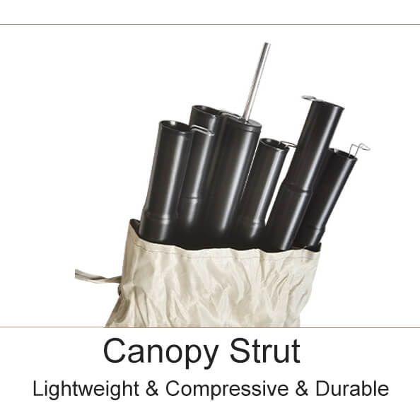 LINEVI Canvas Sun Shelters Camping Tent in Summer