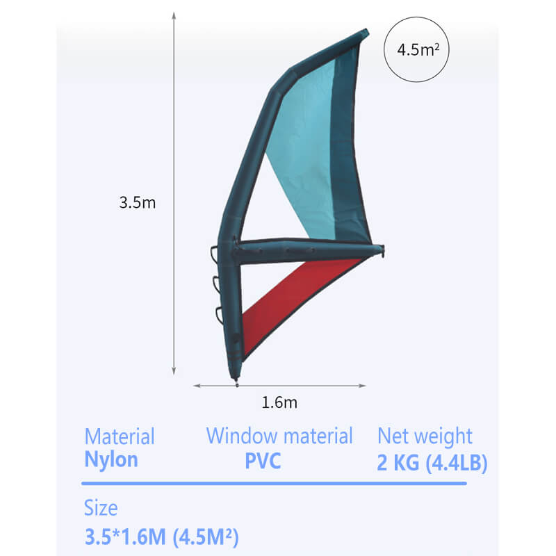 LINEVI Sails for Surfboard Sailboards - Inflatable - Novice Beginner 4.5 M² 48.4 ft²