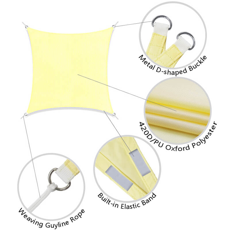 LINEVI Shade Sails Outdoor Blinds of Textile - Rectangle