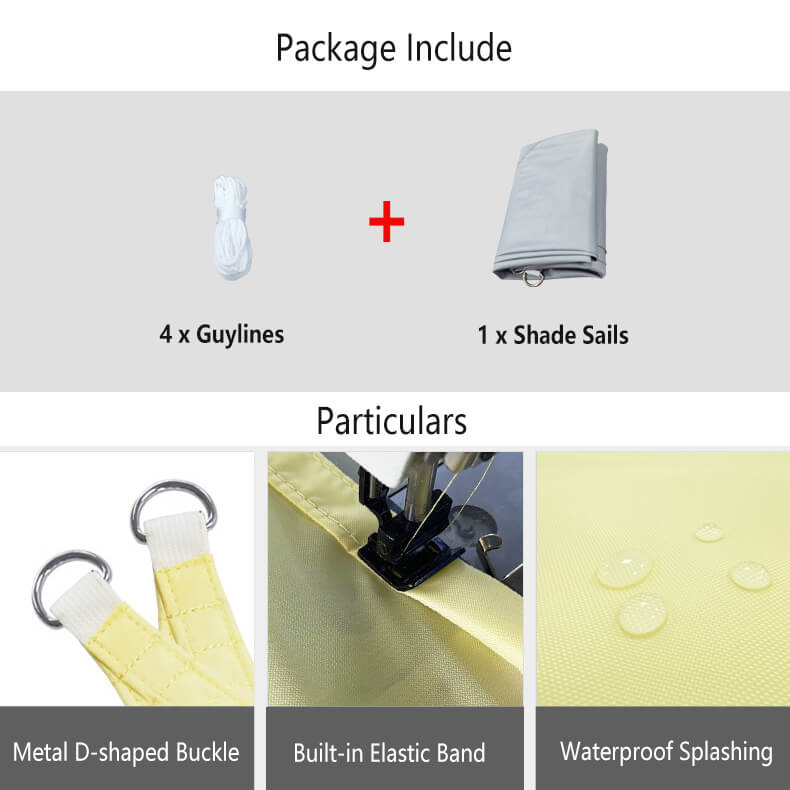 LINEVI Shade Sails Outdoor Blinds of Textile - Rectangle