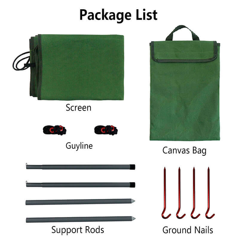 LINEVI Camping Folding Windscreen Brattice Cloth (Items Excluding Windbreaks Stove)