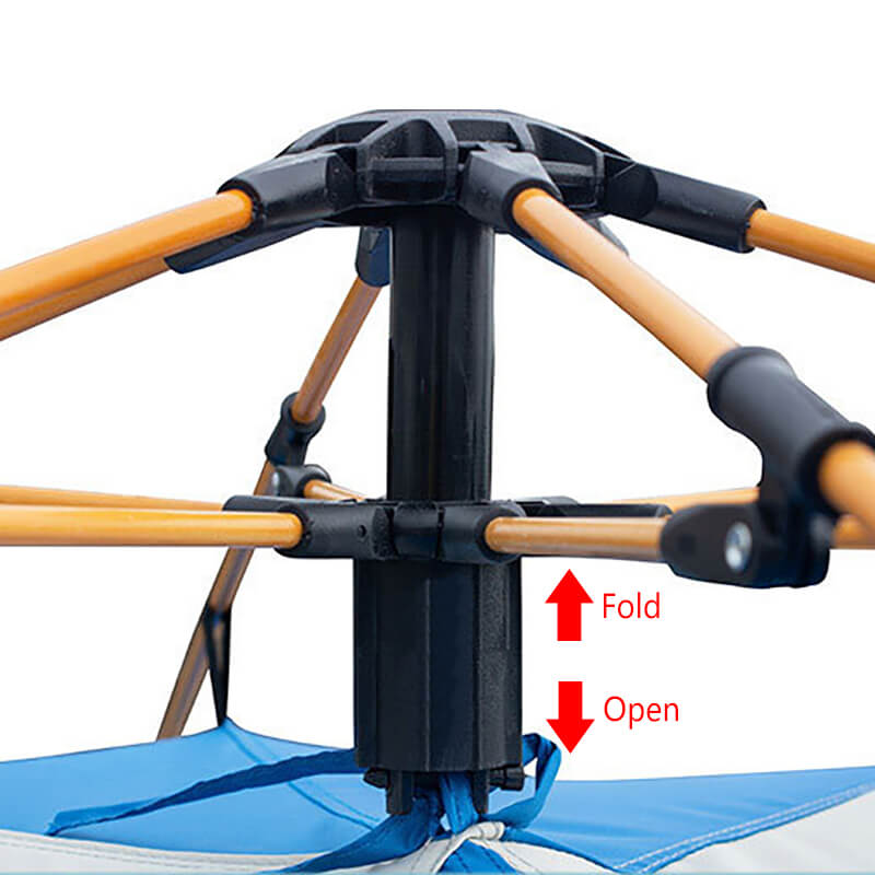 LINEVI Single Layer Tent Camping Outdoor Tents Full-set-folding Portable, Suitable for Use by 3-4 People