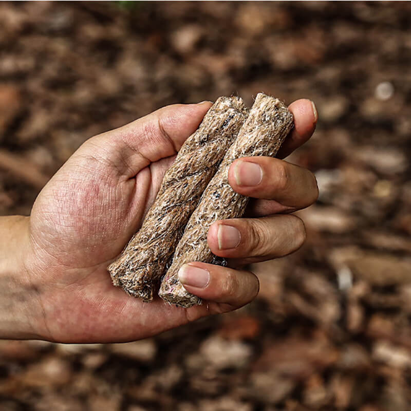 LINEVI Wax Rope Tinder Rope Firestarter Cord Camping Emergency Fire Starter Rope - 12 Pieces