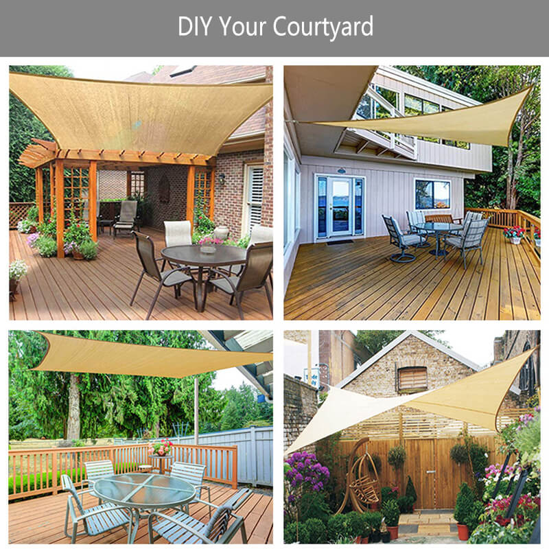 LINEVI Shade Sails Outdoor Blinds of Textile - Rectangle